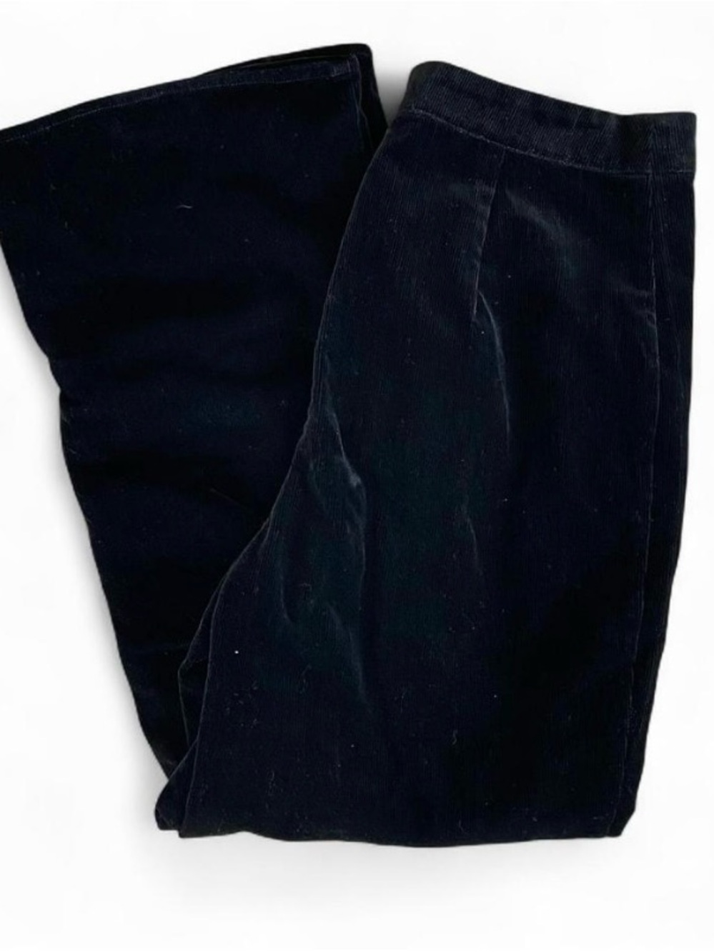 Urban Outfitters High-Rise Black Corduroy Wide-Leg Pants - Size Medium